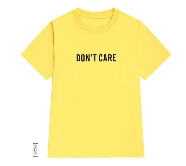 don't care Women tshirt Cotton Casual Funny t shirt Gift For Lady Yong Girl Top Tee Drop Ship S-722