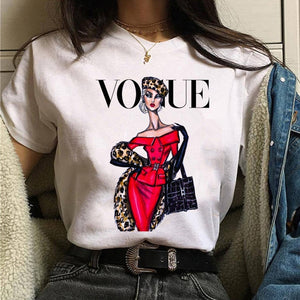 vogue princess t shirt aesthetic women fashion girls 90s tshirt harajuku ulzzang print Graphic summer t-shirt top tee female