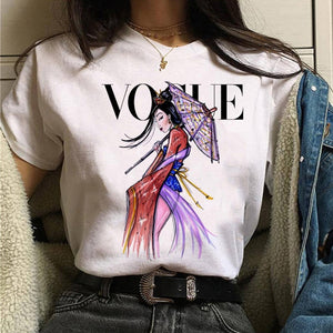 vogue princess t shirt aesthetic women fashion girls 90s tshirt harajuku ulzzang print Graphic summer t-shirt top tee female