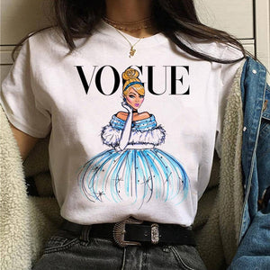 vogue princess t shirt aesthetic women fashion girls 90s tshirt harajuku ulzzang print Graphic summer t-shirt top tee female