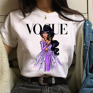 vogue princess t shirt aesthetic women fashion girls 90s tshirt harajuku ulzzang print Graphic summer t-shirt top tee female