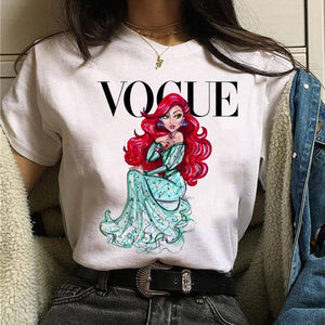 vogue princess t shirt aesthetic women fashion girls 90s tshirt harajuku ulzzang print Graphic summer t-shirt top tee female