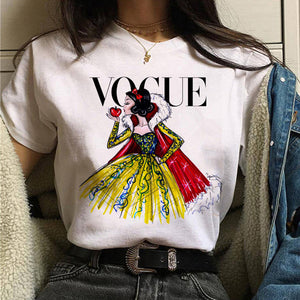 vogue princess t shirt aesthetic women fashion girls 90s tshirt harajuku ulzzang print Graphic summer t-shirt top tee female