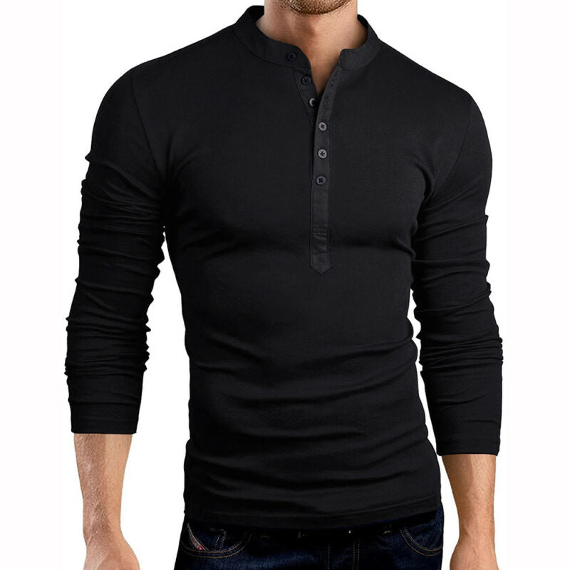 2019 New Fashion Mens Slim Fit Long Sleeve Blouse Stylish Linen Men V Neck Cotton Shirt Tops Tee plus size