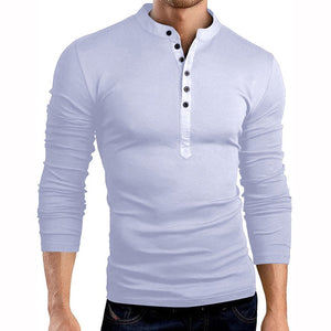 2019 New Fashion Mens Slim Fit Long Sleeve Blouse Stylish Linen Men V Neck Cotton Shirt Tops Tee plus size