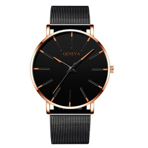 Men Watch Fashion Luxury Quartz Wristwatch Mens Business Mesh Belt Watches Men Classic Simple Male Clock Man Watch Wrist Relogio