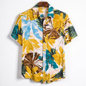 Short Sleeve Shirt Men Streetwear Man Summer Print Shirts Fashion Soft Hawaiian Shirts Beach Holiday Slim Fit Party Shirts Tops