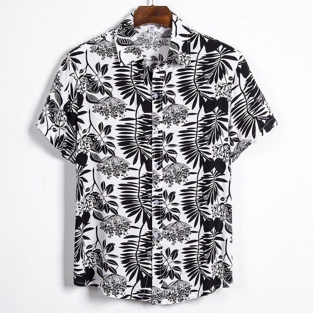 Short Sleeve Shirt Men Streetwear Man Summer Print Shirts Fashion Soft Hawaiian Shirts Beach Holiday Slim Fit Party Shirts Tops