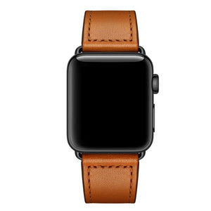 Brown Genuine Leather Band Loop Strap For Apple Watch 4 3 2 1 38mm 40mm , VIOTOO Men Leather Watch Band for iwatch 4 44mm