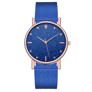 Cusual Ladies Watch Romantic Starry Sky Dial Women's Quartz Wristwatch Fashion Mesh Watch Gift Clock Droshipping Reloj Mujer@50