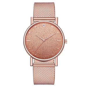 Cusual Ladies Watch Romantic Starry Sky Dial Women's Quartz Wristwatch Fashion Mesh Watch Gift Clock Droshipping Reloj Mujer@50