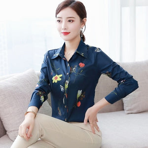 Oversized long sleeve chiffon blouse Women's office shirt casual tops pink blusas mujer de moda 2019 White blouses 5XL