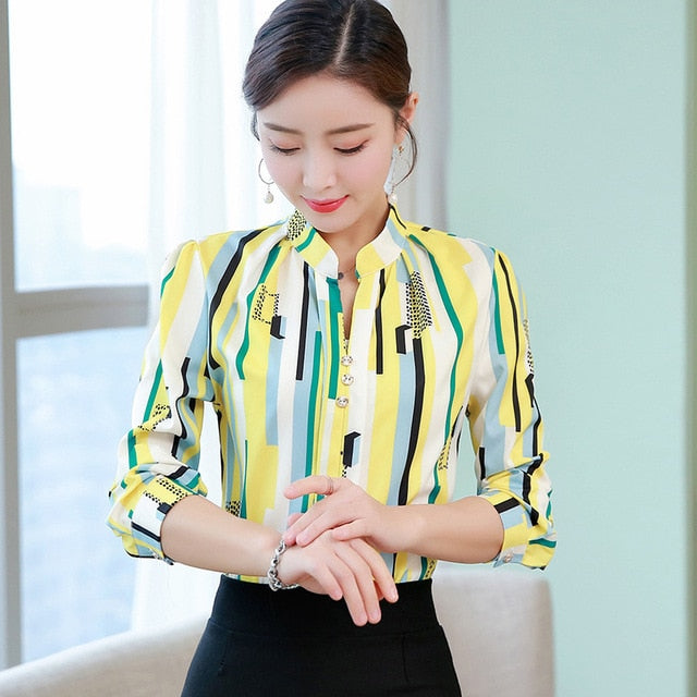 Oversized long sleeve chiffon blouse Women's office shirt casual tops pink blusas mujer de moda 2019 White blouses 5XL