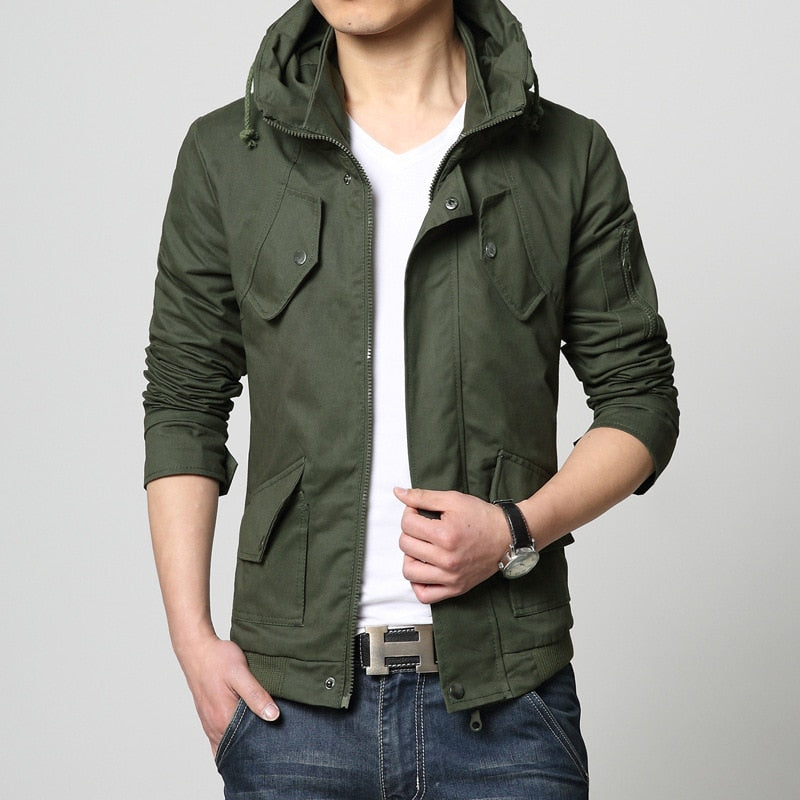 Men's Stylish Korean-style Fashion-Slim Fit Workwear Jacket Men Jacket Coat plus S