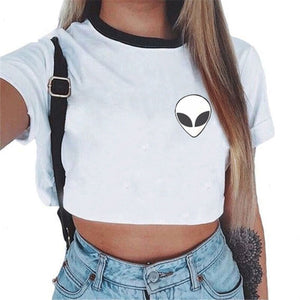 2018 Women Summer Crop Top Camis Strap Cropped Tank Top Camisole Ladies O-neck Short Sleeve Tees T Shirt Backless Female Shirt