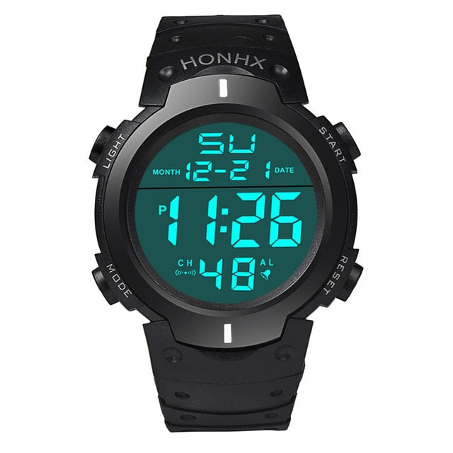 Fashion Waterproof Men's Boy LCD Digital Stopwatch Date Rubber Sport Watch Luminous wrist watch Luxury Brands Sport 2019 A80