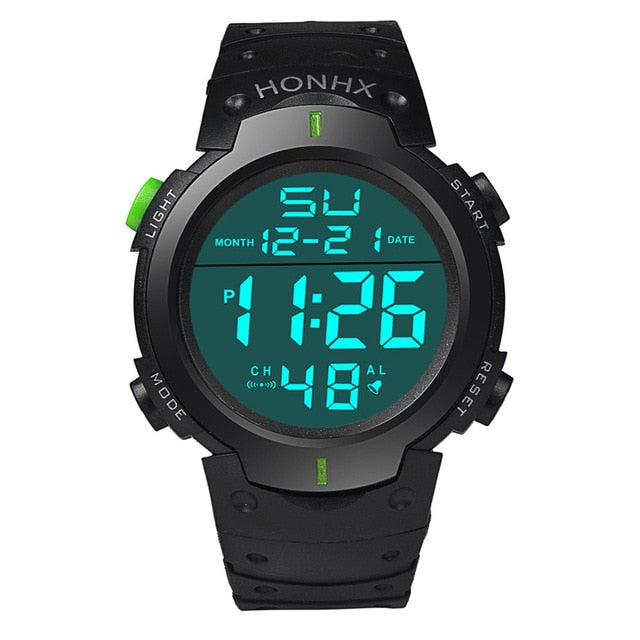 Fashion Waterproof Men's Boy LCD Digital Stopwatch Date Rubber Sport Watch Luminous wrist watch Luxury Brands Sport 2019 A80